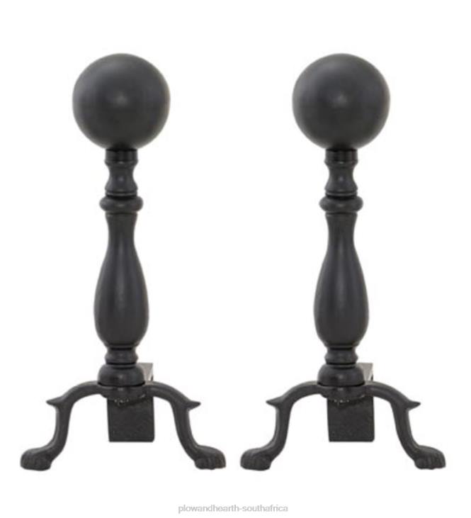Accessories Plow & Hearth Black Ball Andirons, pair - Black NFLB2858