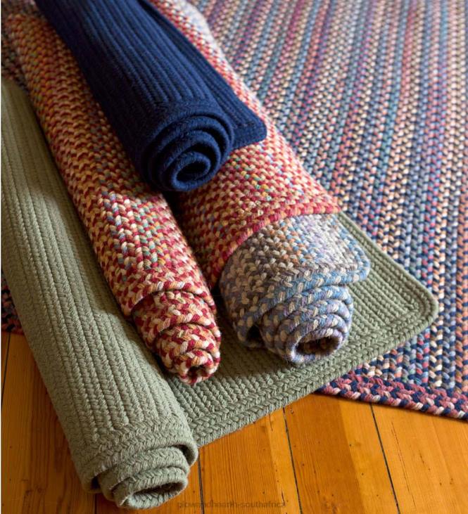 Accessories Plow & Hearth Blue Ridge Rectangle Wool Braided Rug, 3' x 5' - Black NFLB2807