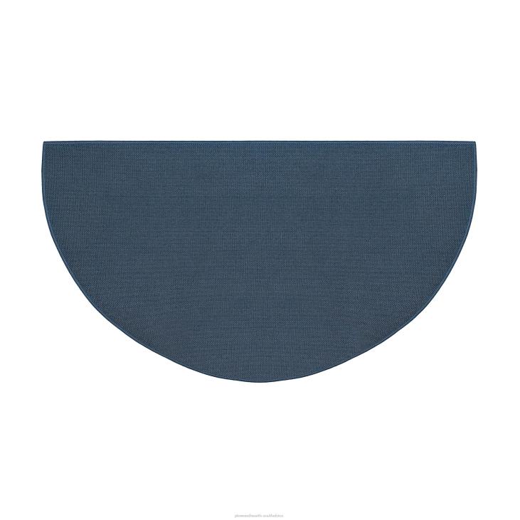 Accessories Plow & Hearth Flame Resistant Fiberglass Half Round Rug, 27x 48- Blue NFLB2845