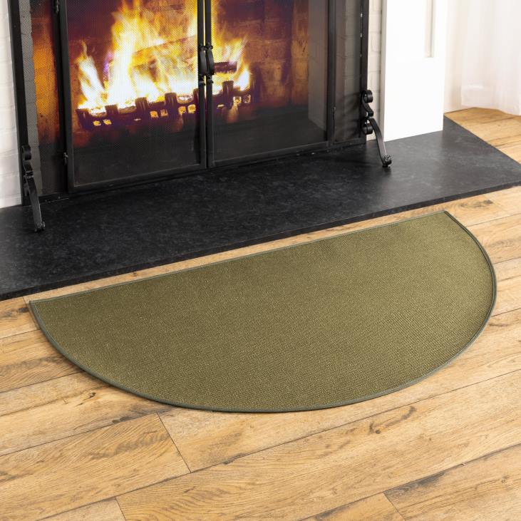 Accessories Plow & Hearth Flame-Resistant Fiberglass Half-Round Rug NFLB2801