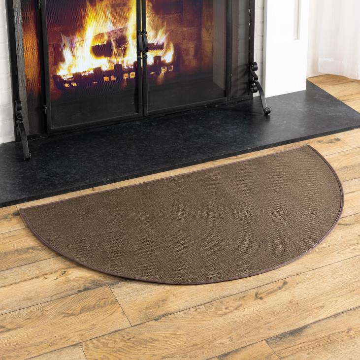 Accessories Plow & Hearth Flame-Resistant Fiberglass Half-Round Rug NFLB2801