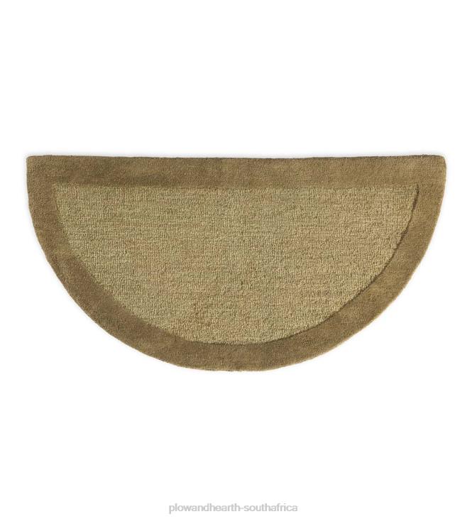 Accessories Plow & Hearth Madrid Banded Half-Round Rug, 2' x 4' - Berry NFLB2802
