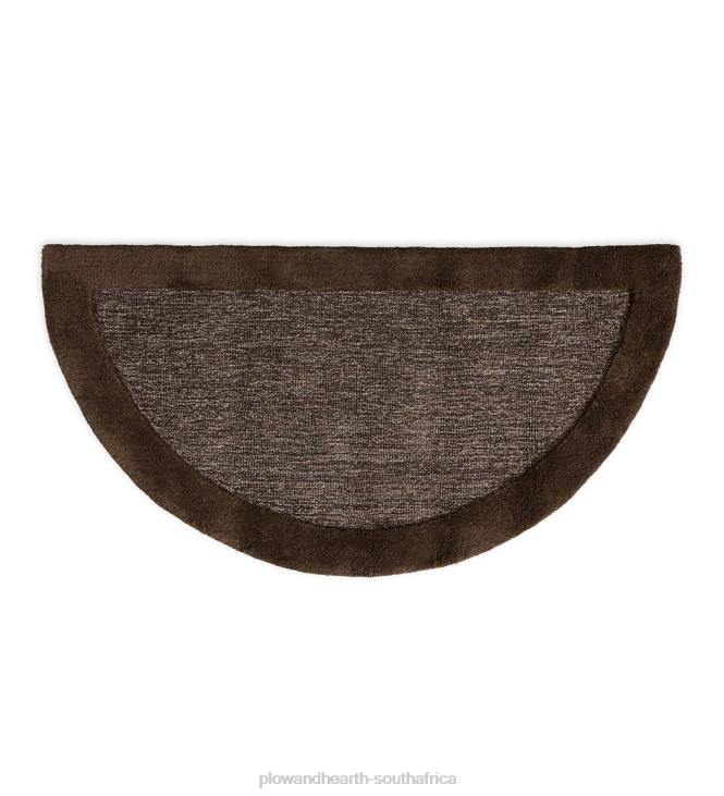 Accessories Plow & Hearth Madrid Banded Half-Round Rug, 2' x 4' - Berry NFLB2802