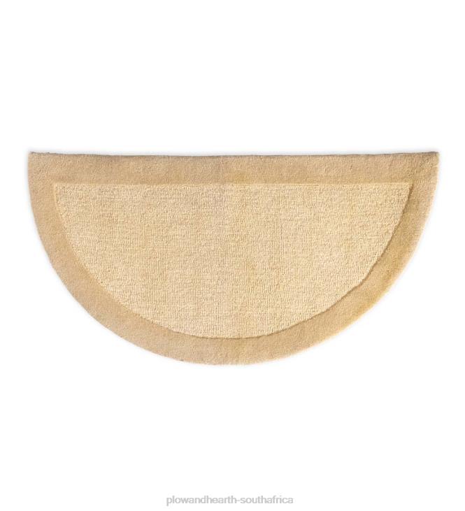 Accessories Plow & Hearth Madrid Banded Half-Round Rug, 2' x 4' - Berry NFLB2802
