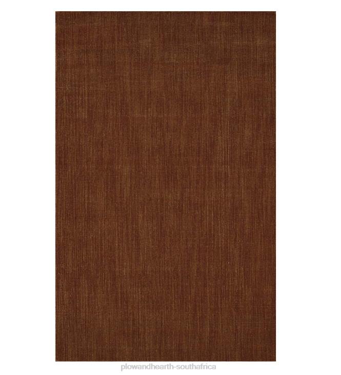 Accessories Plow & Hearth Wool Blend Dalton Rug, 2' x 3'6- Paprika NFLB2803