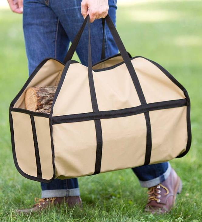 Accessories Plow & Hearth Canvas Log Carrier NFLB2956