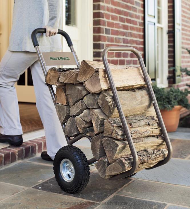 Accessories Plow & Hearth Rolling Log Cart And Optional Vinyl Cover NFLB2952
