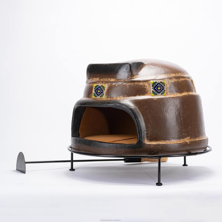 Accessories Plow & Hearth Talavera Brown Pizza Oven NFLB2949