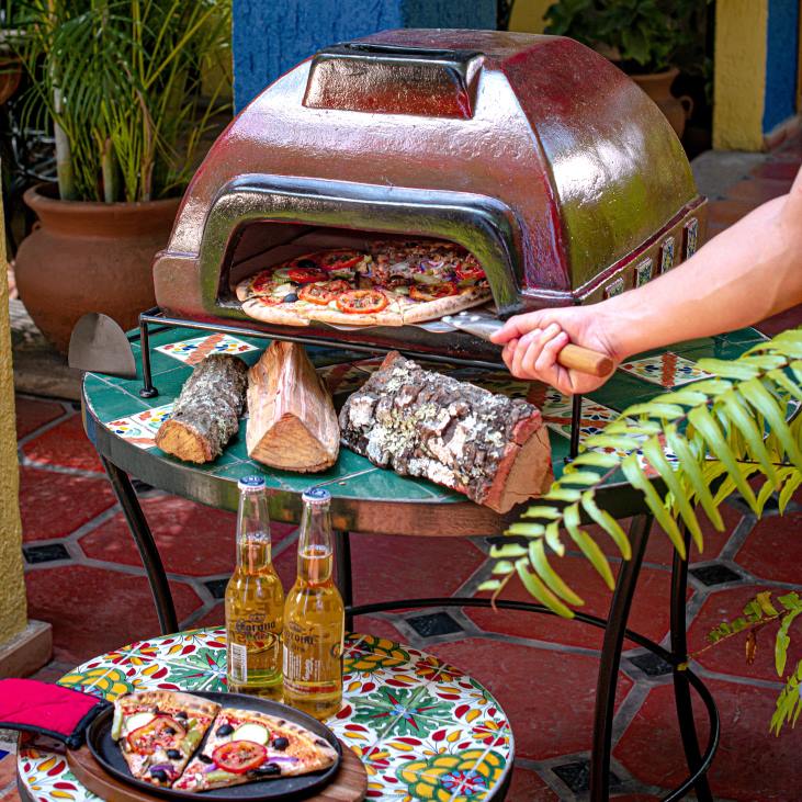 Accessories Plow & Hearth Talavera Etna Pizza Oven NFLB2942
