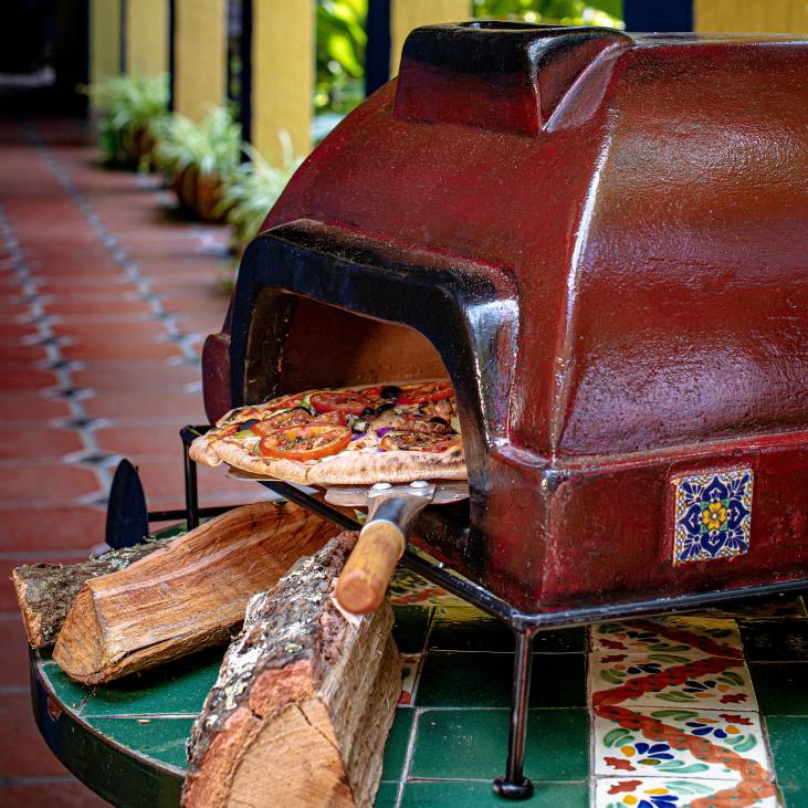 Accessories Plow & Hearth Talavera Etna Pizza Oven NFLB2942