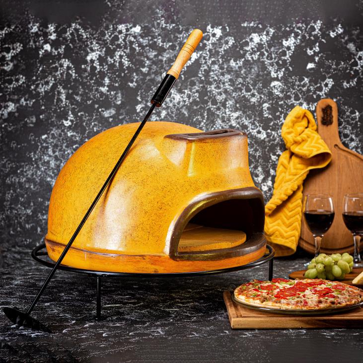 Accessories Plow & Hearth Talavera Florencia Pizza Oven NFLB2945