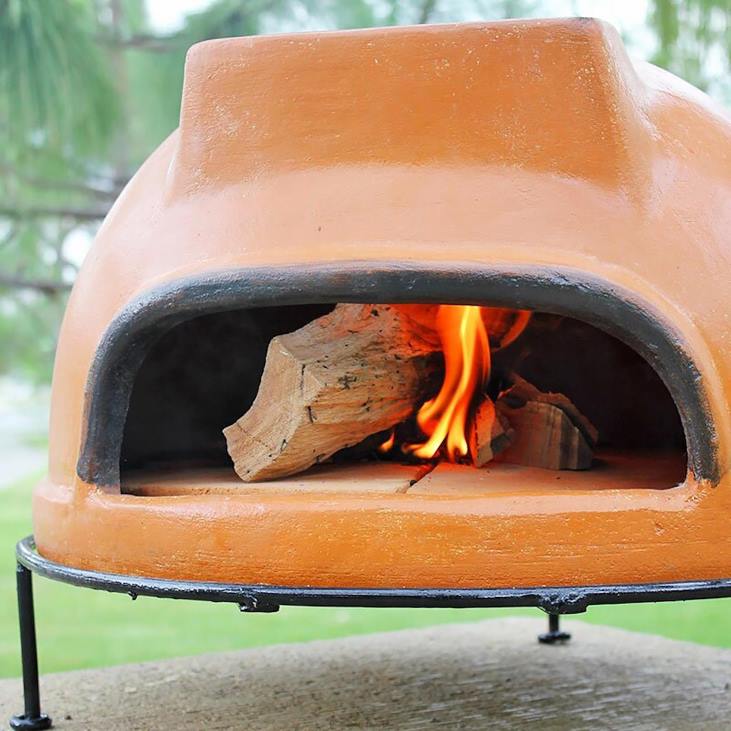 Accessories Plow & Hearth Talavera Liso Pizza Oven NFLB2946