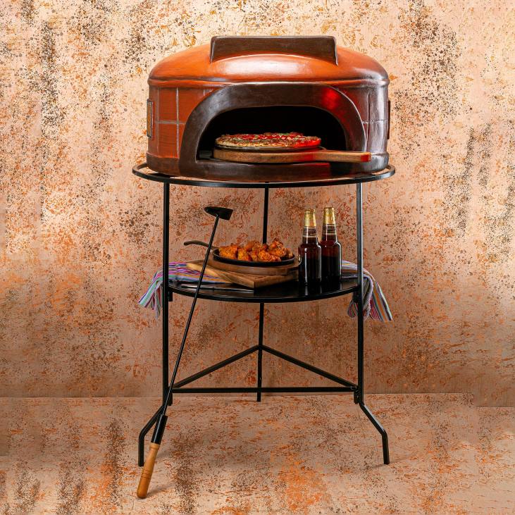 Accessories Plow & Hearth Talavera Ravello Pizza Oven NFLB2941
