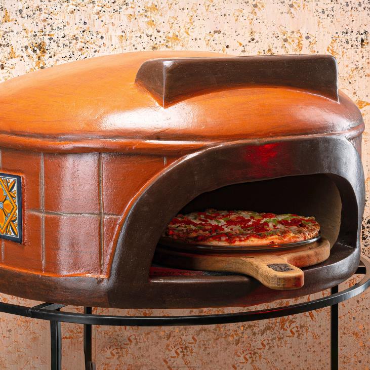 Accessories Plow & Hearth Talavera Ravello Pizza Oven NFLB2941