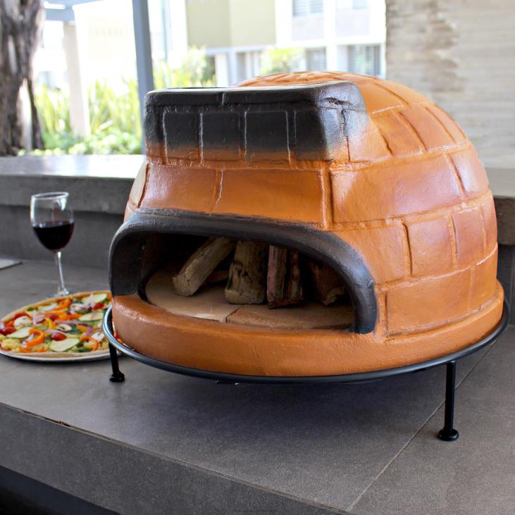 Accessories Plow & Hearth Talavera Sienna Pizza Oven NFLB2950
