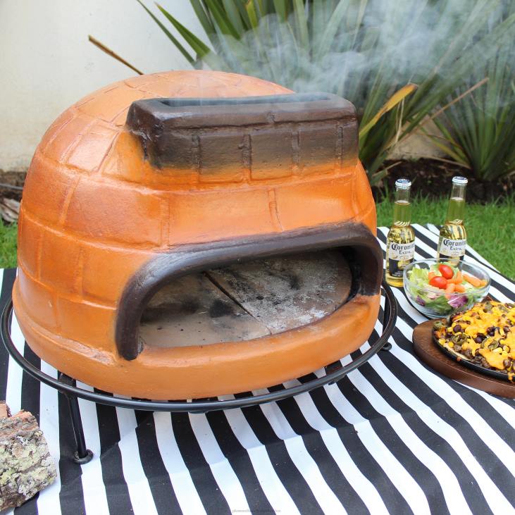Accessories Plow & Hearth Talavera Sienna Pizza Oven NFLB2950