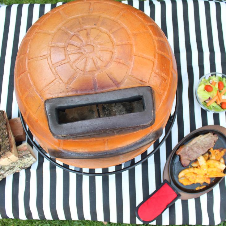 Accessories Plow & Hearth Talavera Sienna Pizza Oven NFLB2950