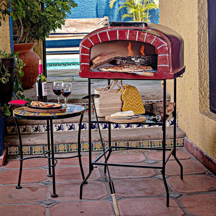 Accessories Plow & Hearth Talavera Wine Vesuvius Pizza Oven NFLB2948