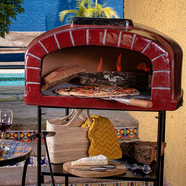 Accessories Plow & Hearth Talavera Wine Vesuvius Pizza Oven NFLB2948
