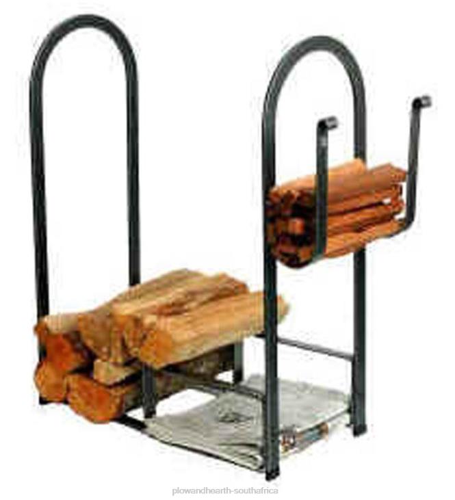 Accessories Plow & Hearth American-Made Hammered Steel Large Fire Center Log Rack NFLB2963