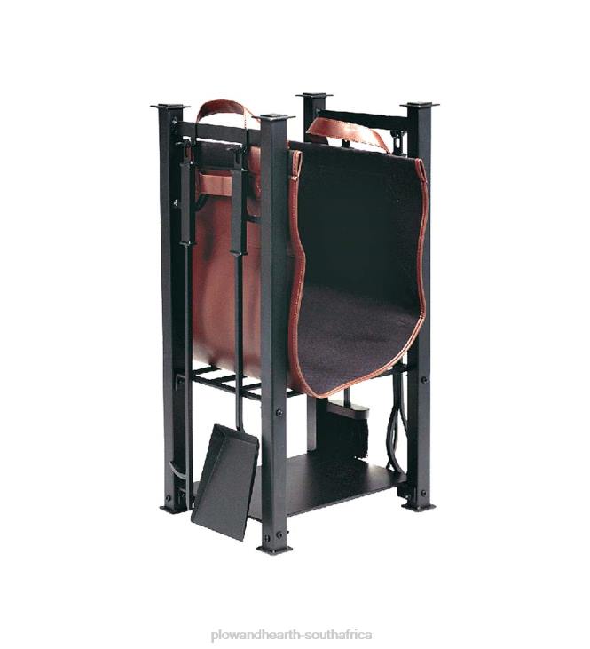 Accessories Plow & Hearth Log Rack with Carrier and Tools NFLB2731