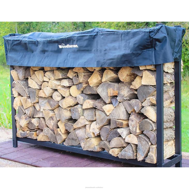 Accessories Plow & Hearth Portable Wood Rack with Cover NFLB2849