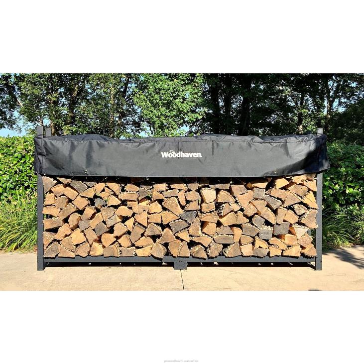 Accessories Plow & Hearth Portable Wood Rack with Cover NFLB2849