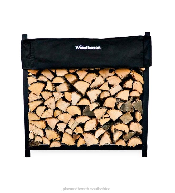 Accessories Plow & Hearth Portable Wood Rack with Cover NFLB2849