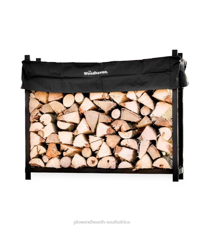Accessories Plow & Hearth Portable Wood Rack with Cover NFLB2849