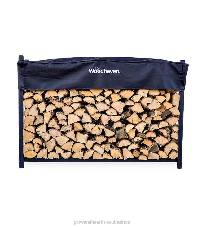 Accessories Plow & Hearth Portable Wood Rack with Cover NFLB2849