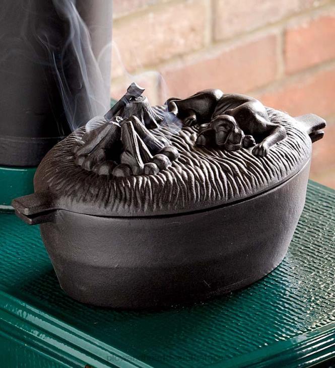 Accessories Plow & Hearth Cast Iron Dog Wood Stove Steamer - Black NFLB2836