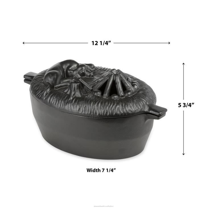 Accessories Plow & Hearth Cast Iron Dog Wood Stove Steamer - Black NFLB2836