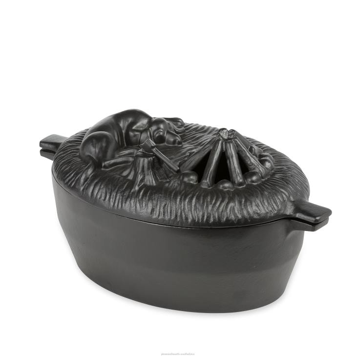 Accessories Plow & Hearth Cast Iron Dog Wood Stove Steamer - Black NFLB2836