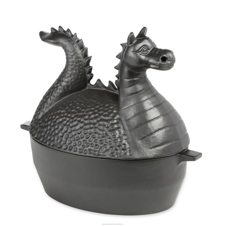 Accessories Plow & Hearth Dragon Woodstove Steamer in Cast Iron - Black NFLB2837