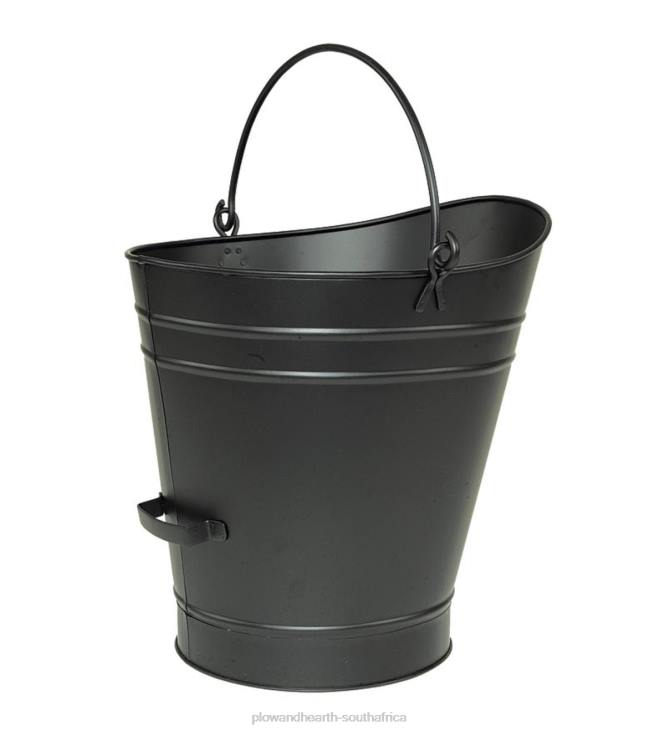 Fireplace Plow & Hearth Large Iron Coal Hod in Black Finish - Black NFLB2868
