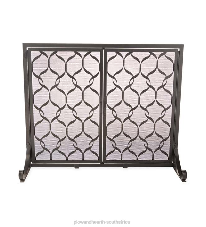Fireplace Plow & Hearth Astoria Two-Door Fireplace Screen, Small - Black NFLB3137