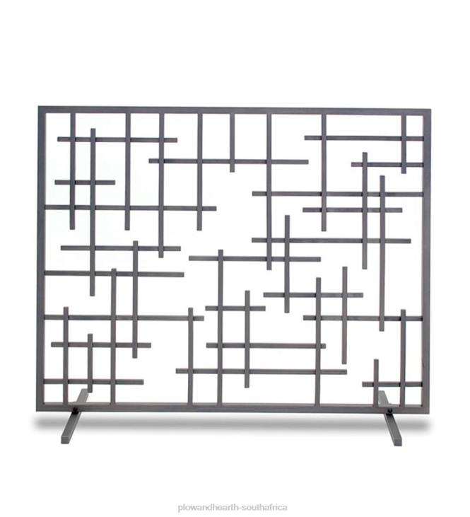 Fireplace Plow & Hearth Contemporary Single Panel Summer Decorative Fireplace Screen - Natural Iron NFLB2907
