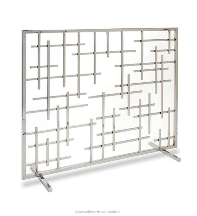 Fireplace Plow & Hearth Contemporary Single Panel Summer Decorative Fireplace Screen - Natural Iron NFLB2907