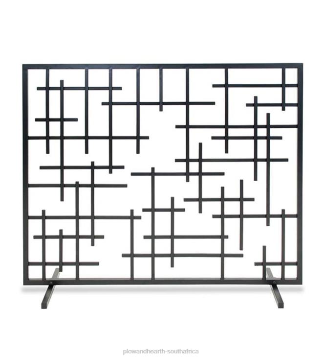 Fireplace Plow & Hearth Contemporary Single Panel Summer Decorative Fireplace Screen - Natural Iron NFLB2907