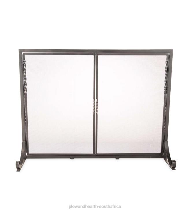 Fireplace Plow & Hearth Deep Creek Fire Screen with Doors, Large - Black NFLB3240