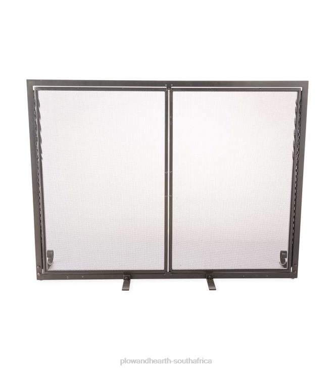 Fireplace Plow & Hearth Deep Creek Fire Screen with Doors, Large - Black NFLB3240