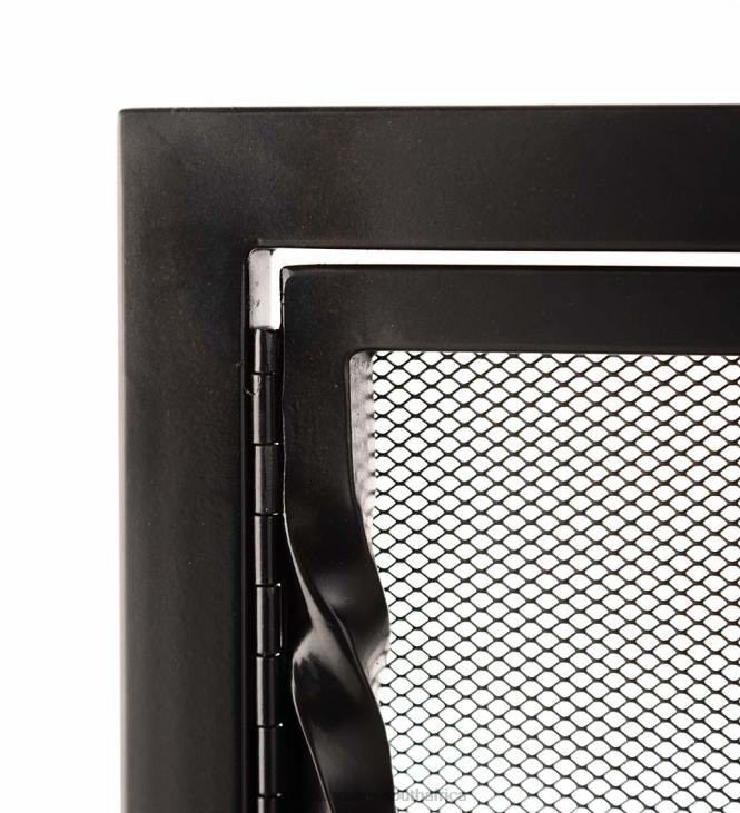 Fireplace Plow & Hearth Deep Creek Fire Screen with Doors, Large - Black NFLB3240