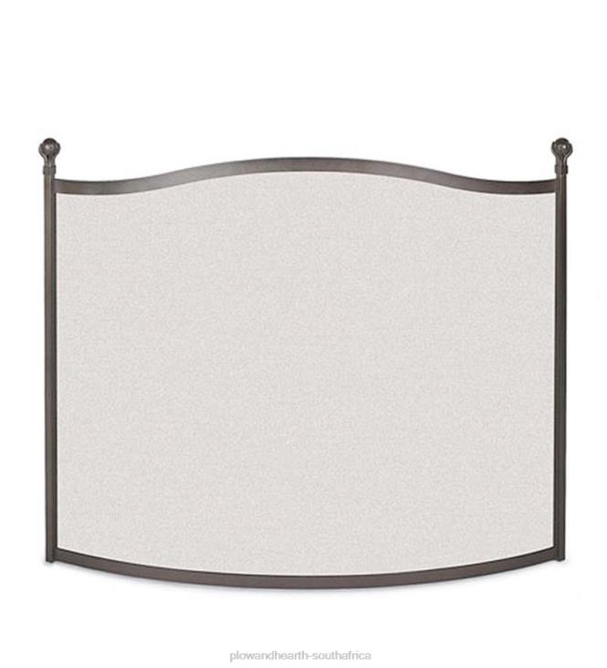 Fireplace Plow & Hearth Forged Iron Ball & Claw Fireplace Screen - Black NFLB2905
