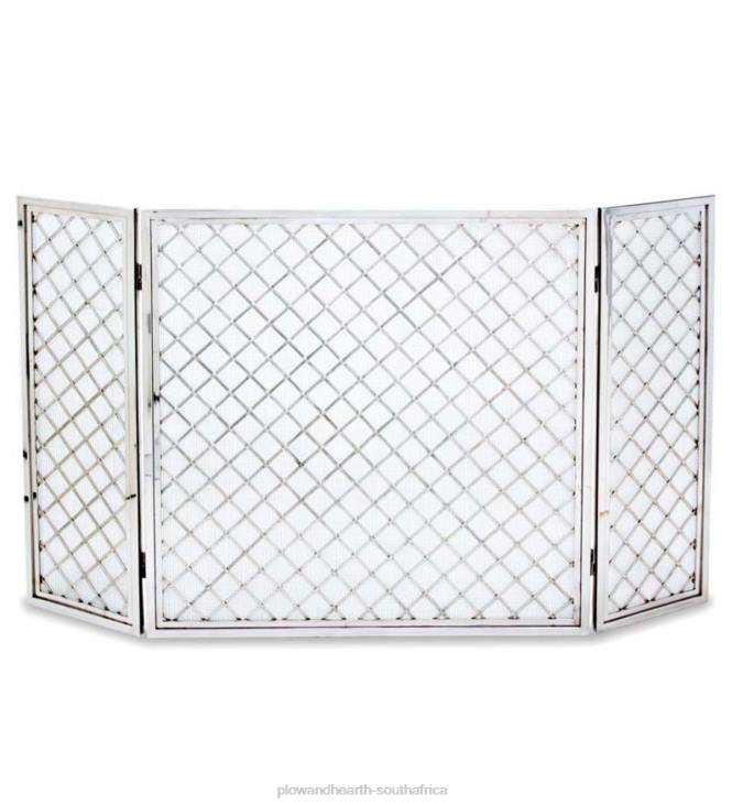 Fireplace Plow & Hearth Hartwick Tri-Panel Folding Fireplace Screen - Nickel NFLB2921