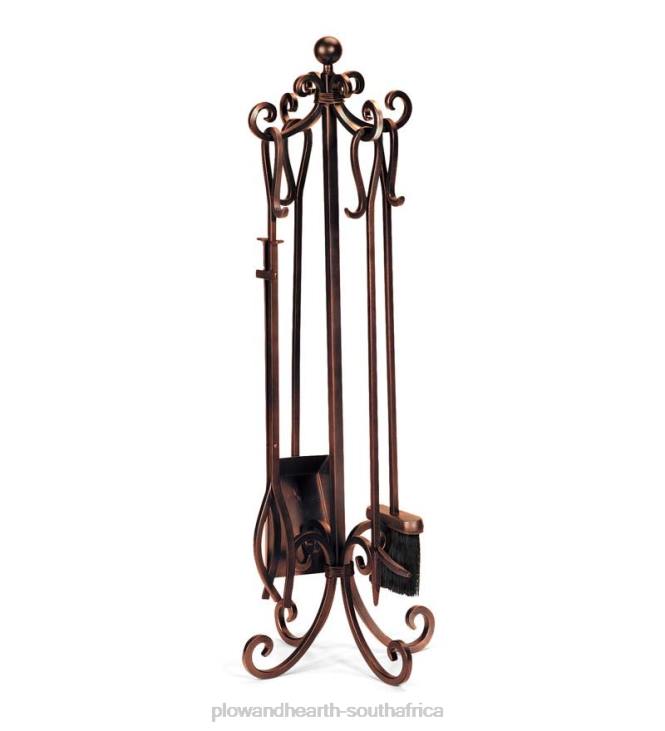 Fireplace Plow & Hearth Large Crest Flat Guard Fireplace Screen - Copper NFLB3247