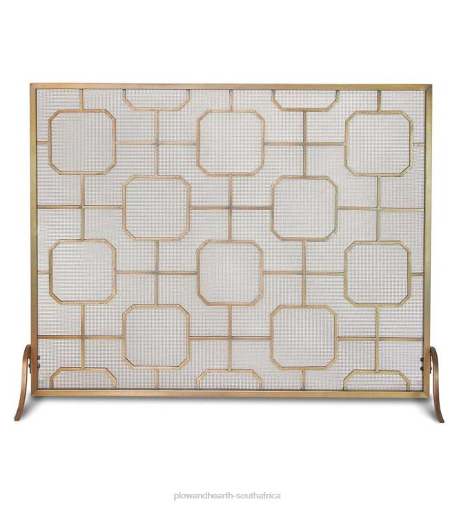 Fireplace Plow & Hearth Madison Single Panel Fireplace Screen - Brass NFLB2895