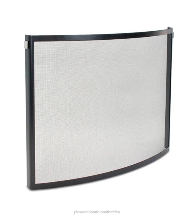 Fireplace Plow & Hearth Odessa Bowed Fireplace Screen in Black Finish NFLB2916
