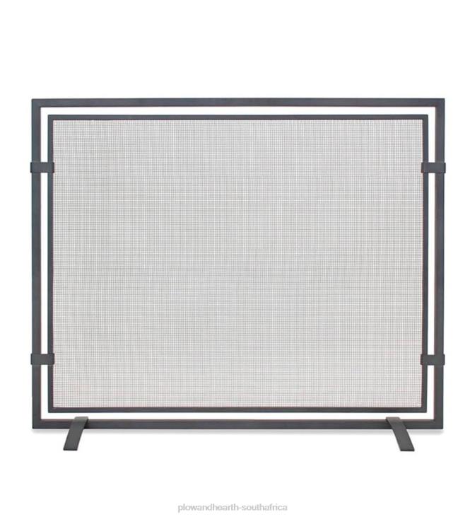 Fireplace Plow & Hearth Sinclair Single Panel Fireplace Screen in Natural Iron Finish - Iron NFLB2879
