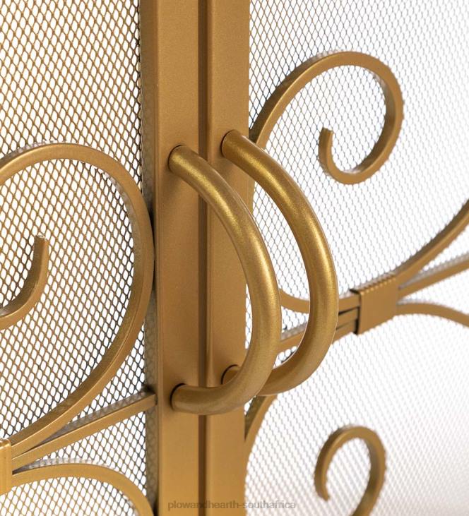 Fireplace Plow & Hearth Small Crest Fireplace Screen With Doors - Copper NFLB3192
