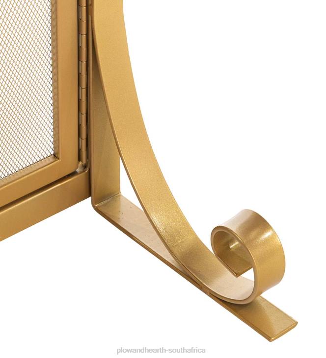 Fireplace Plow & Hearth Small Crest Fireplace Screen With Doors - Copper NFLB3192